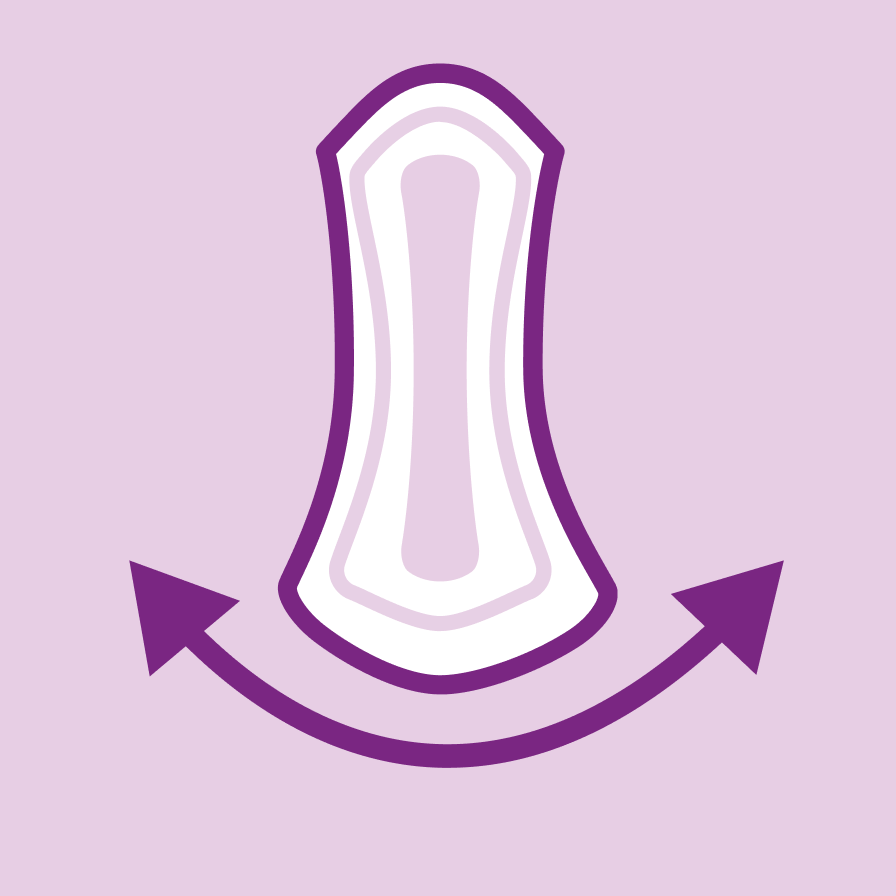 Poise® Overnight Pads For Bladder Leaks, 8 Drop Extra Coverage Feature: 75% Wider Back* for Extra Coverage